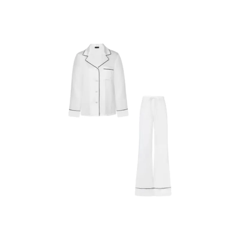 SILKY MIRACLE FW23 Pajama Set Women's Pearl White-0