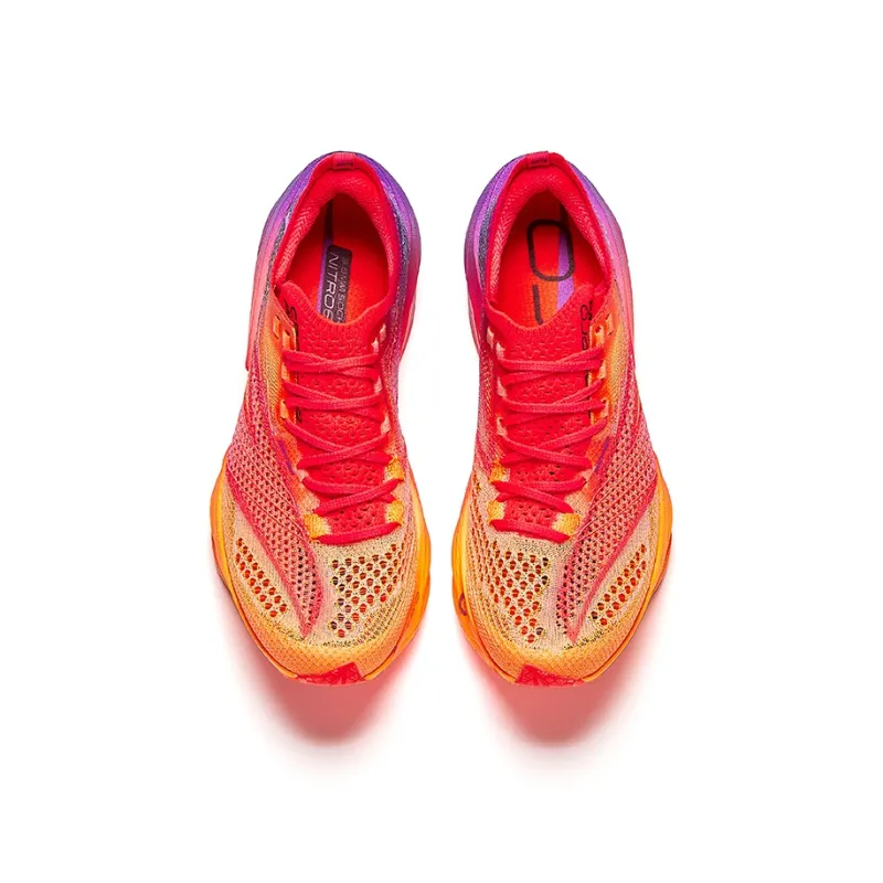 Anta C202 6.0 PRO Anti-Slip And Wear-Resistant Breathable Low-Top Casual Running Shoes Women's Orange Red Purple-2
