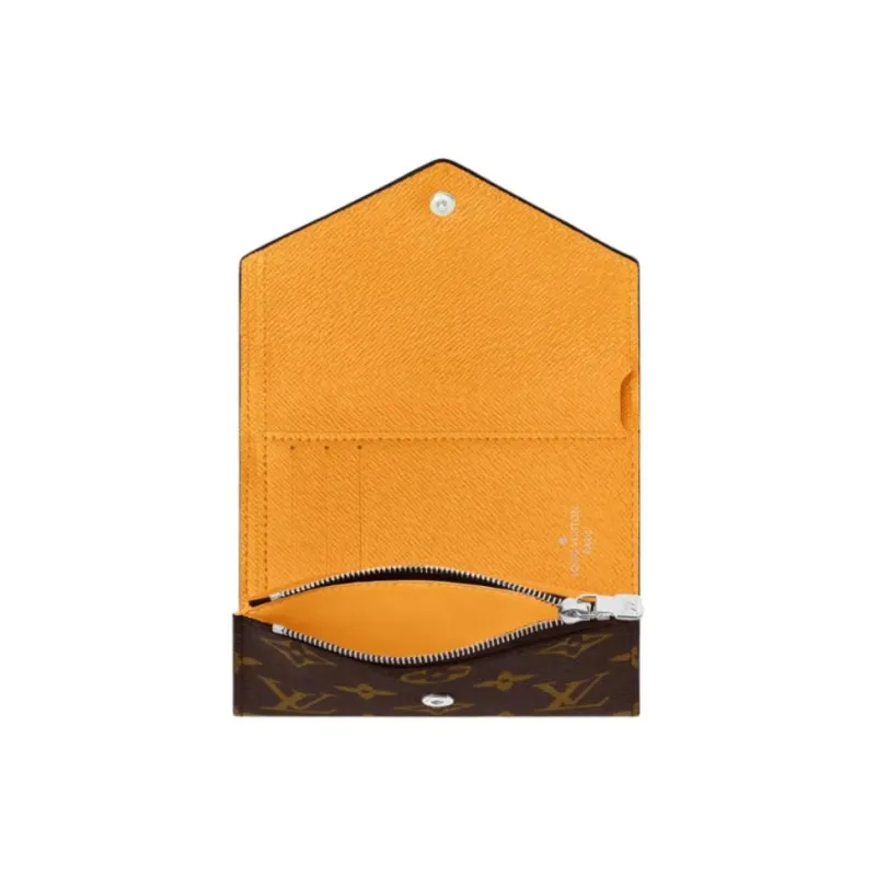 LOUIS VUITTON Victorine Coated Canvas Victoria Wallet Men's Yellow & Brown-3