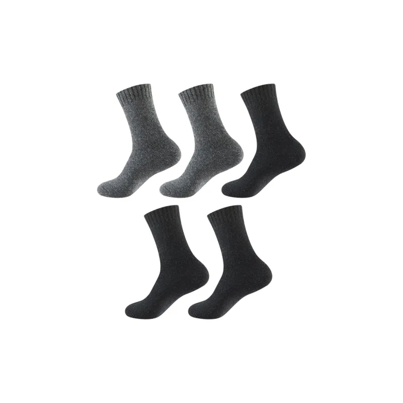 H YXIANG Mid Calf Socks Men's 5 Pack-7
