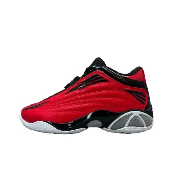 AND1 Anti-Slip Wear-Resistant Mid-Top Basketball Shoes Unisex Red