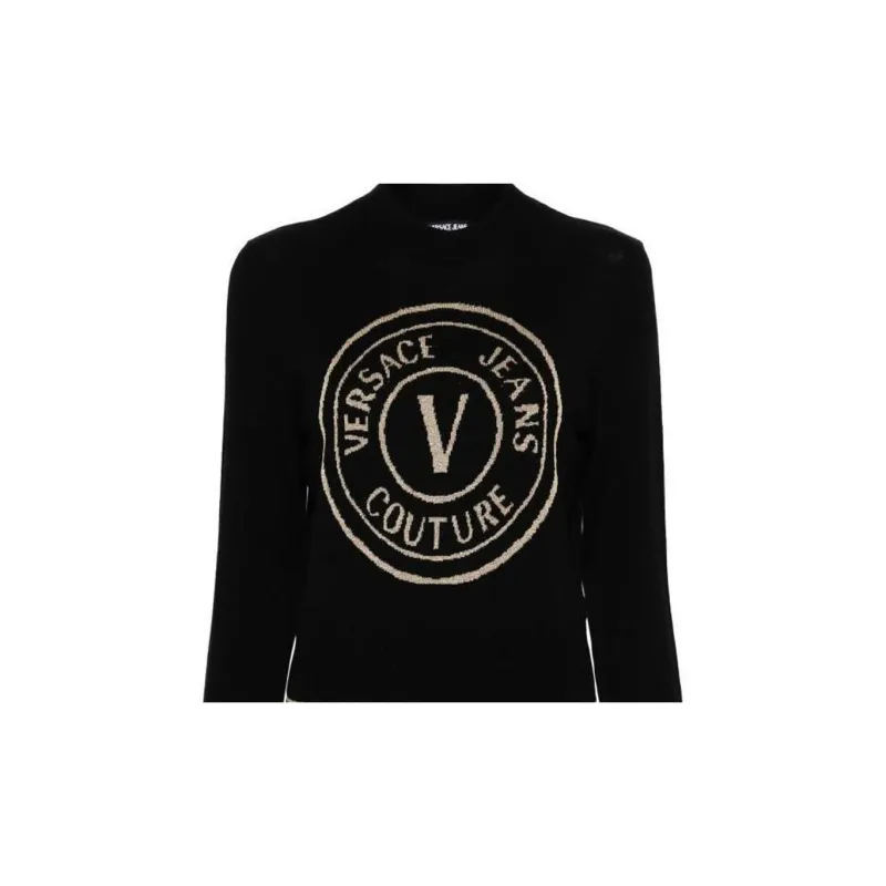VERSACE JEANS COUTURE V Emblem Wool Jumper-4