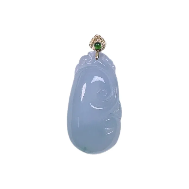 PUPAN Ice Glutinous Jadeite Pendants Women's-0