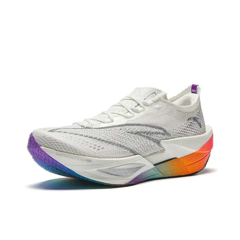 Anta C202 6.0 PRO Anti Slip Wear Resistant Low Top Casual Running Shoes Men's White Silver-1