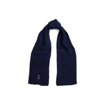 Polo Ralph Lauren Wool Nylon Knit Scarves Women's Marine Blue
