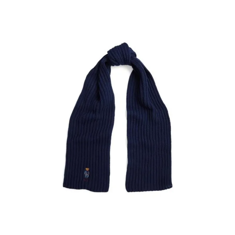 Polo Ralph Lauren Wool Nylon Knit Scarves Women's Marine Blue-0