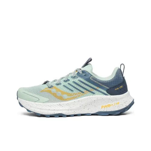 Saucony Anti-Slip Wear-Resistant Low-Top Trekking Shoes Women's Light Green