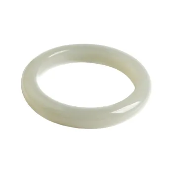 Ou Said Jewelry Hetian Jade Bangles Pale Greenish White Jade Women's