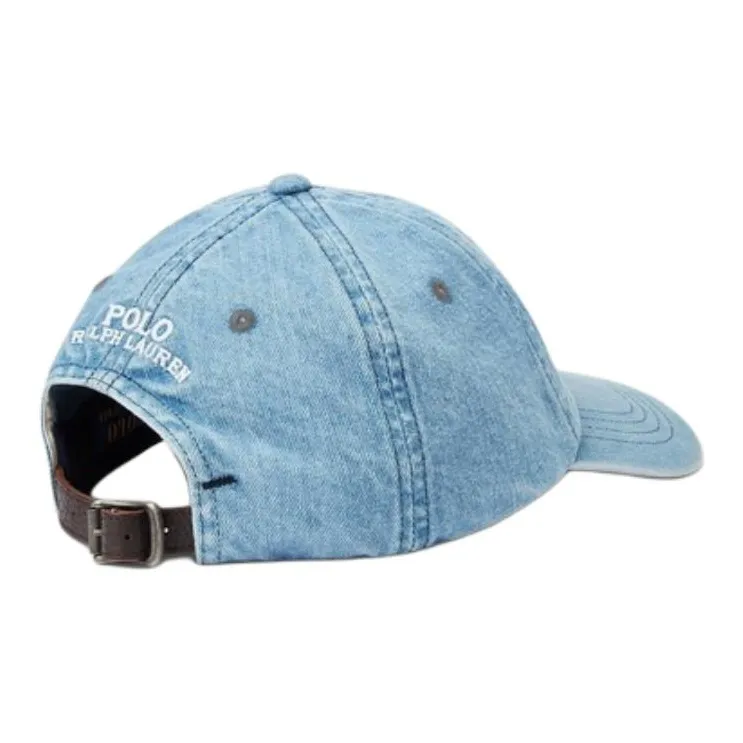 Polo Ralph Lauren Cotton, Cow Leather Baseball Caps Unisex Blue-2