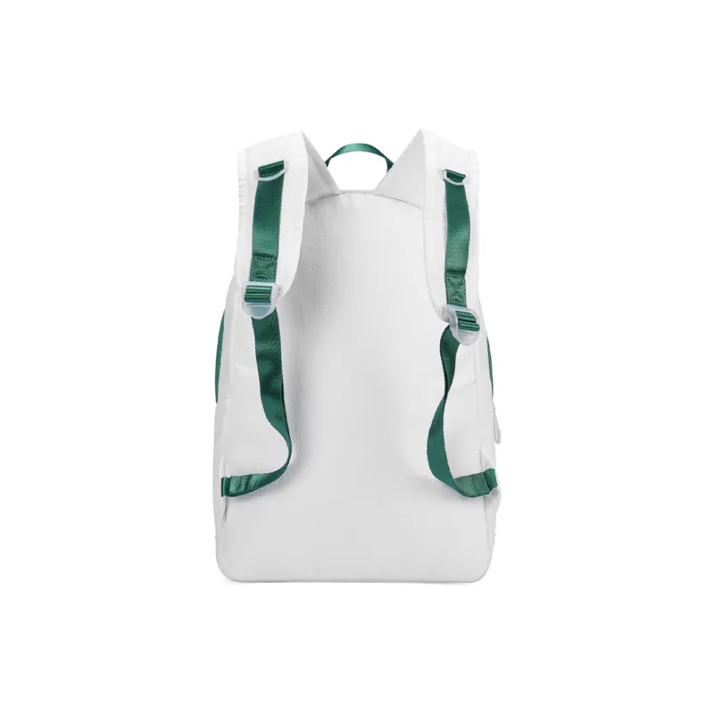 FINITE LOOP Recycled Material Student Backpack Regular Unisex White/Green-2