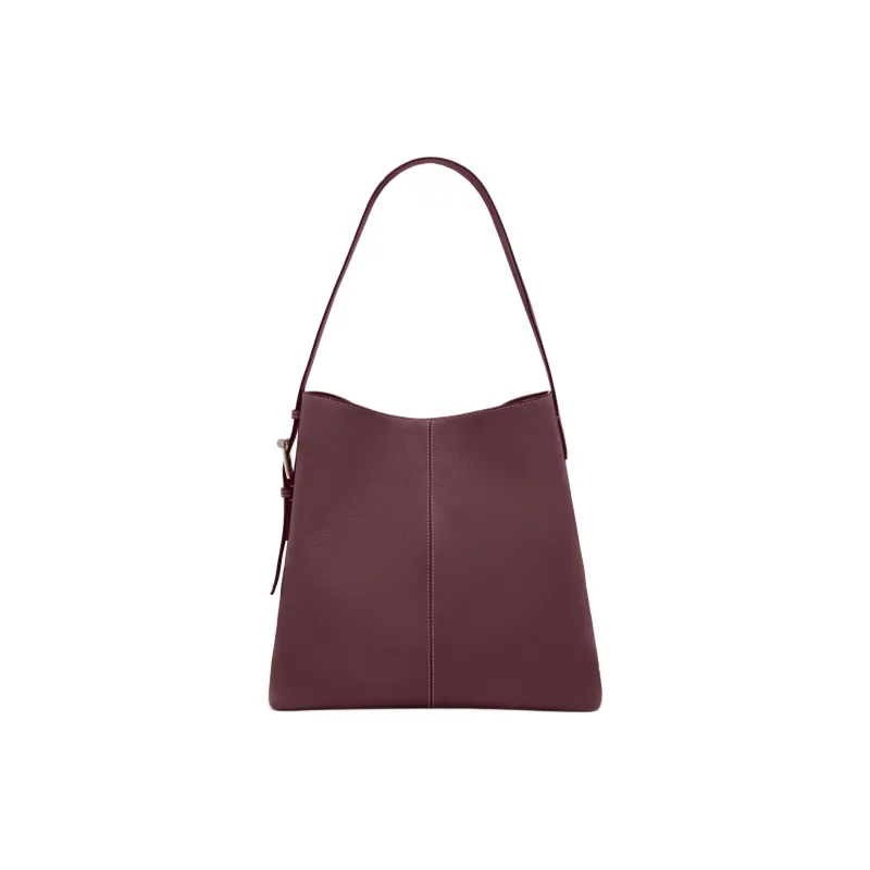 Alexander McQueen T Bar Sling Grained Calfskin Shoulder Bag Women's Deep Red-2