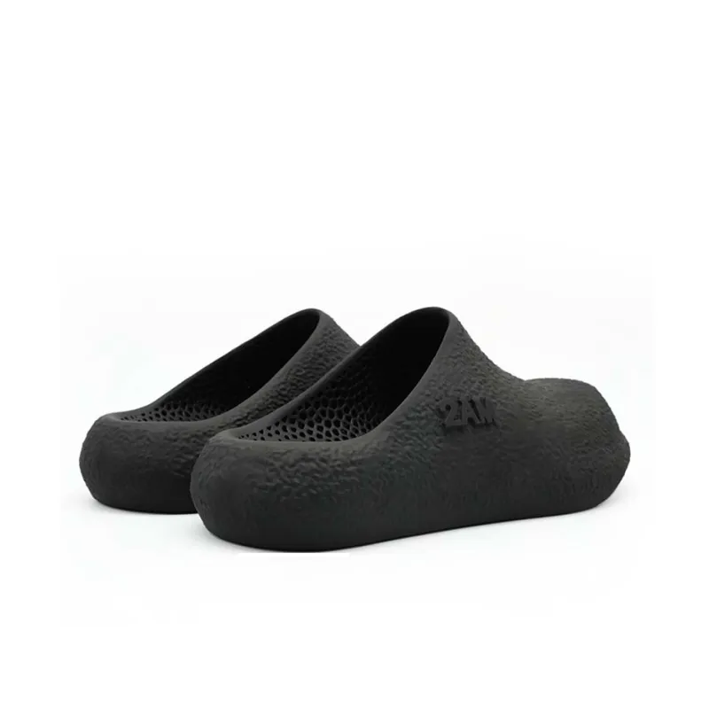 2AM Odor Resistant Abrasion Resistant Quick Dry Wrap toe Slippers Unisex Black-3