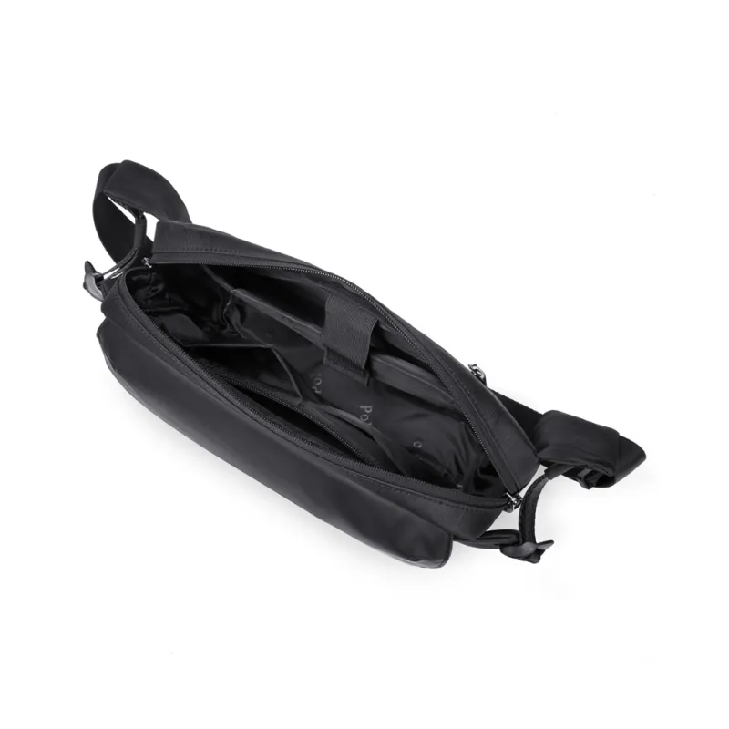 POLO Oxford Shoulder Bag Medium Size Men's Black-2