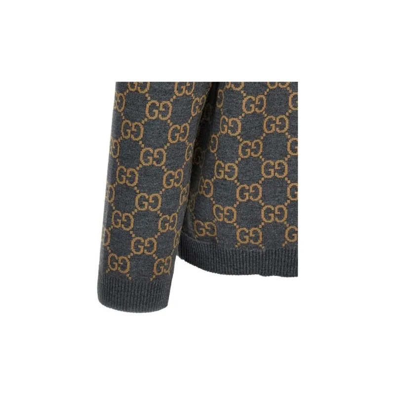GUCCI Reversible Gg Jacquard Button-Up Cardigan-7