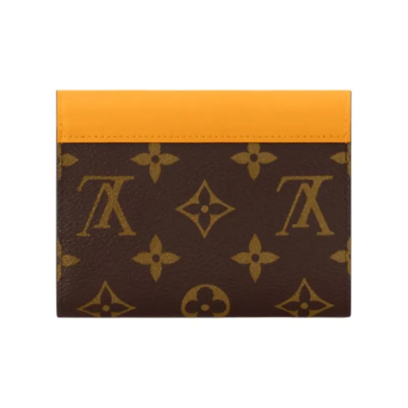LOUIS VUITTON Victorine Coated Canvas Victoria Wallet Men's Yellow & Brown-2