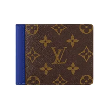 LOUIS VUITTON Multiple Coated Canvas Wallet Men's Indigo