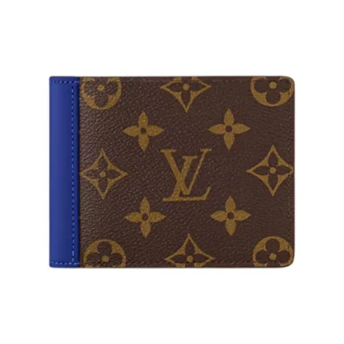 LOUIS VUITTON Multiple Coated Canvas Wallet Men's Indigo