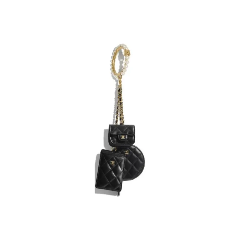 CHANEL Sheepskin 3 in 1 Bangle Bag Wrist Bag Unisex-2