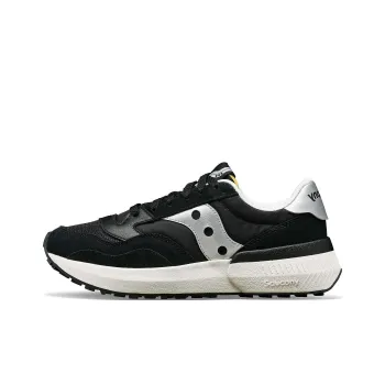 Saucony Jazz Anti Slip Wear Resistant Low Top Casual Running Shoes Women's Black Silver