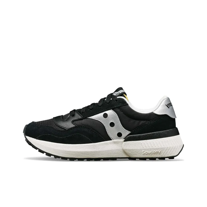 Saucony Jazz Anti Slip Wear Resistant Low Top Casual Running Shoes Women's Black Silver-0