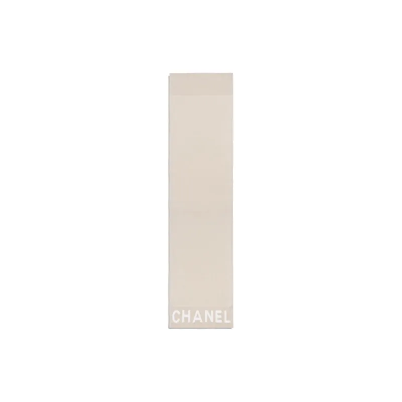 CHANEL Cashmere Shawls Women's Beige-1