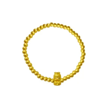 Love Samantabhadra Light Bead Samantabhadra Light Bead # Good Luck 999 Solid Gold Fixed Price Gold Bracelet Women's