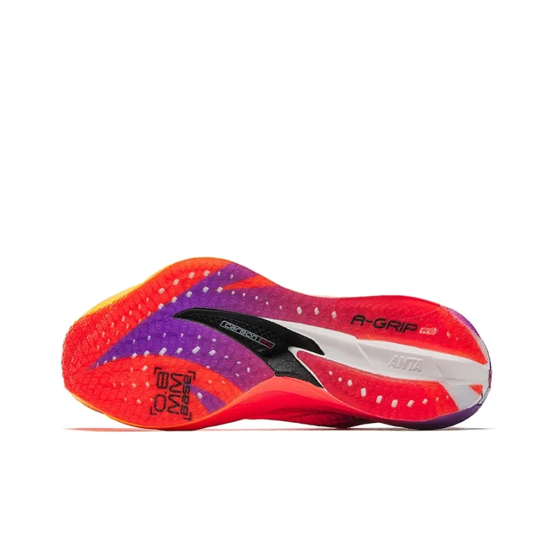 Anta C202 6.0 PRO Anti-Slip And Wear-Resistant Breathable Low-Top Casual Running Shoes Women's Orange Red Purple-4