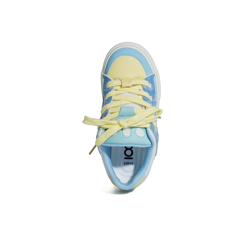 B10CROWN Wear resistant Lightweight Breathable And Non slip. Low Top Skateboard Shoes Women's Glacier Blue-4