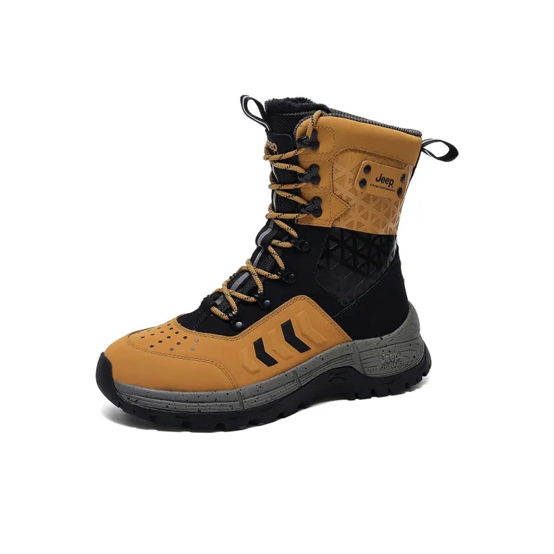 Jeep Cushioning Abrasion Resistant Thermal High Top Hiking Shoes Men's-0