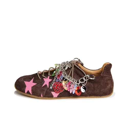 CONP Low Top Casual Shoes Women
s Brown Pink