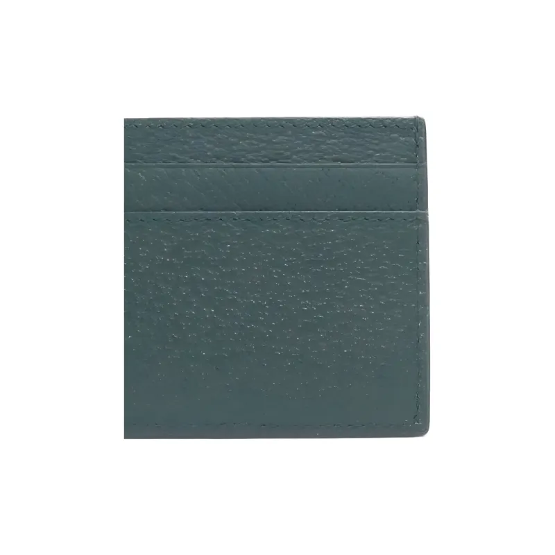GUCCI Leather Card Holder Men's Green-3