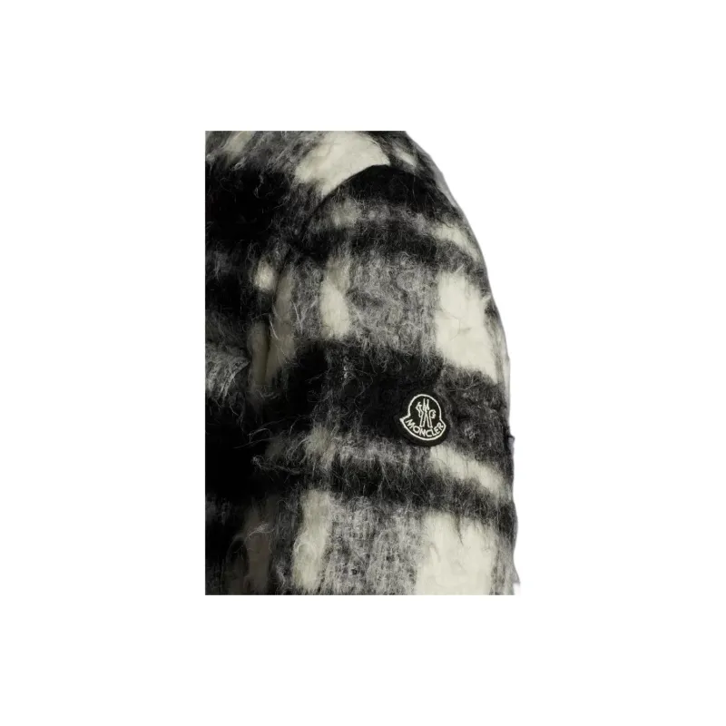 MONCLER GENIUS x Fragment Down Jacket Unisex Black White Plaid-3