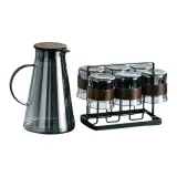 Walnut Wood Lid with Gray Minimalist Style Pot+Snap Buckle Smoke Gray X6+Simple Black Frame