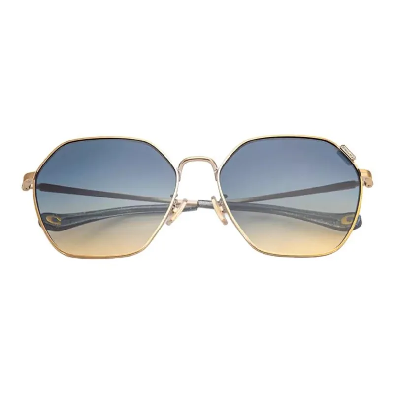 COACH Alloy Irregular Shape Sunglasses Women's Gold-3