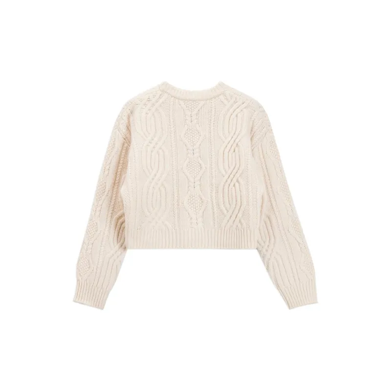 Ed Hardy FW24 Sweater Women's Ivory White-1