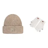 Brown Hat+Ecru Glove