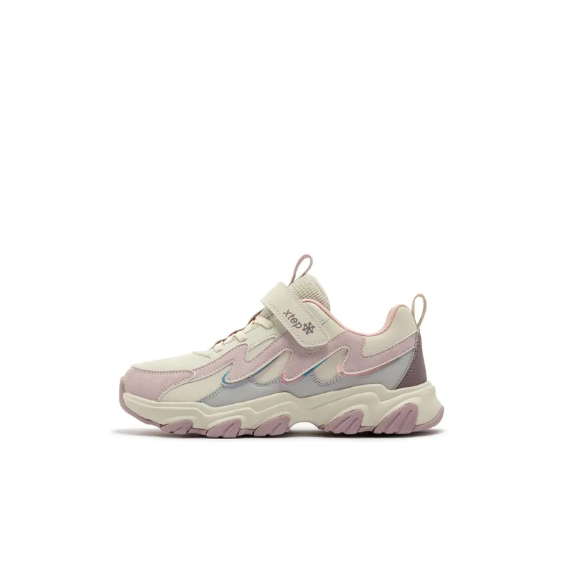 XTEP Kids Lifestyle Shoes Tea Milk Tea White/Arctic Pink/Dove Gray Kids'-0