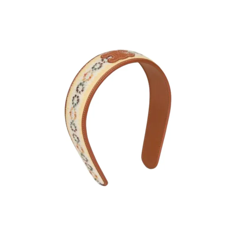 CELINE Wool Hair Bands Women's Yellow-1