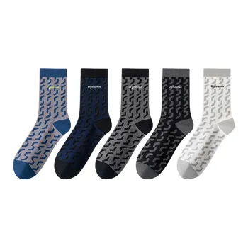 FAIRWHALE Mid Calf Socks Unisex 5 Pack