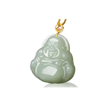 Cardamom Time Hetian Jade Necklaces Pale Greenish White Jade Unisex
