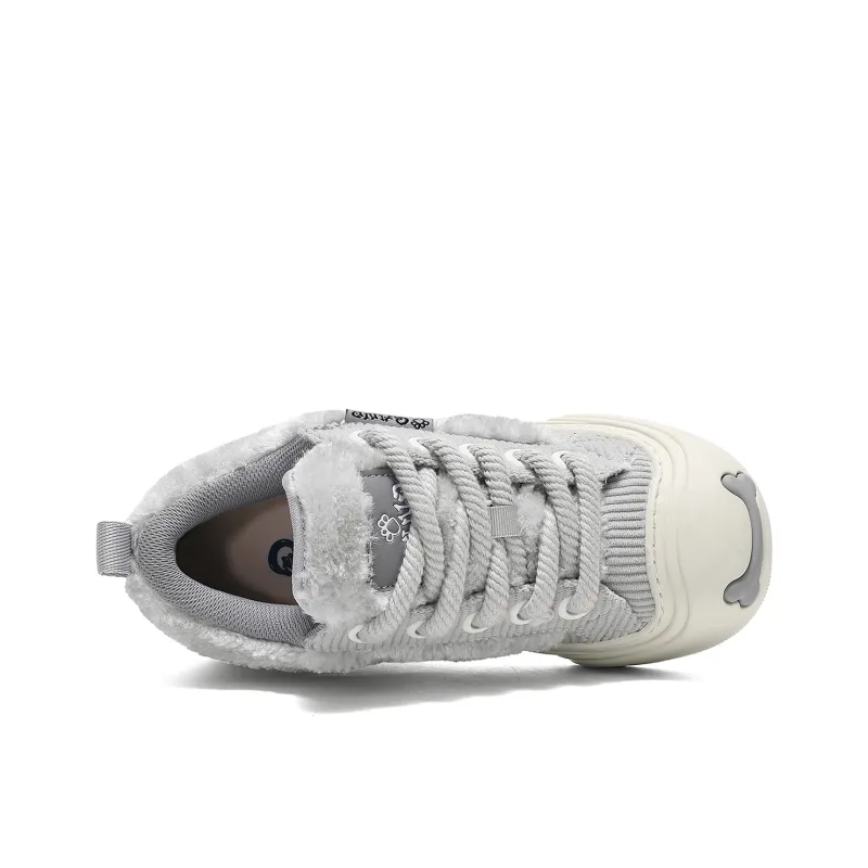 Q-AND Warm Height Increasing Low-Top Skateboard Shoes Unisex-3