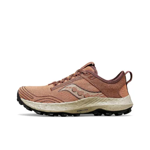Saucony Anti Slip Wear Resistant Low Top Hiking Shoes Women's Russet