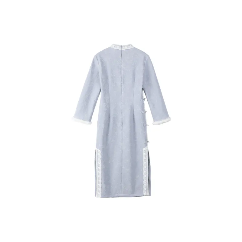 TOUCH Long Sleeved Dresses Women's Blue-1