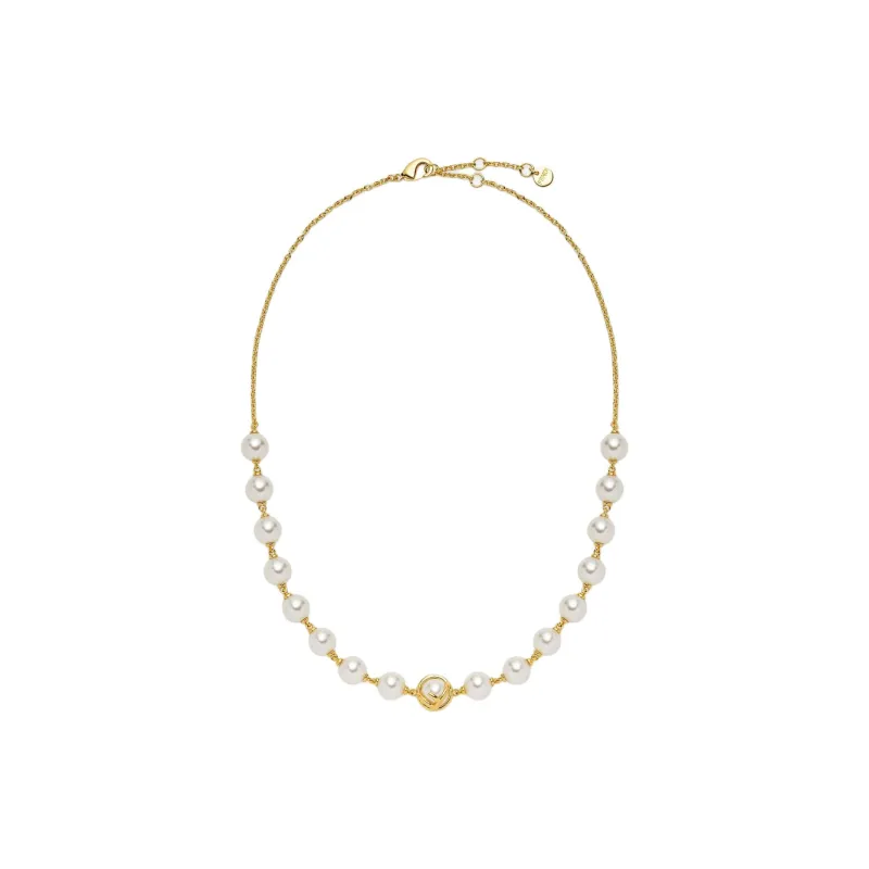 FENDI Brass Necklaces Women's Gold/White-1