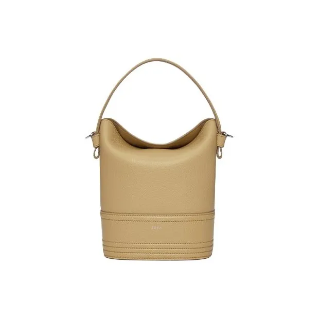 ZESH Cow Leather Bucket Bag Commute Crossbody Bag Handbag Trumpets Women's Multicolor-0