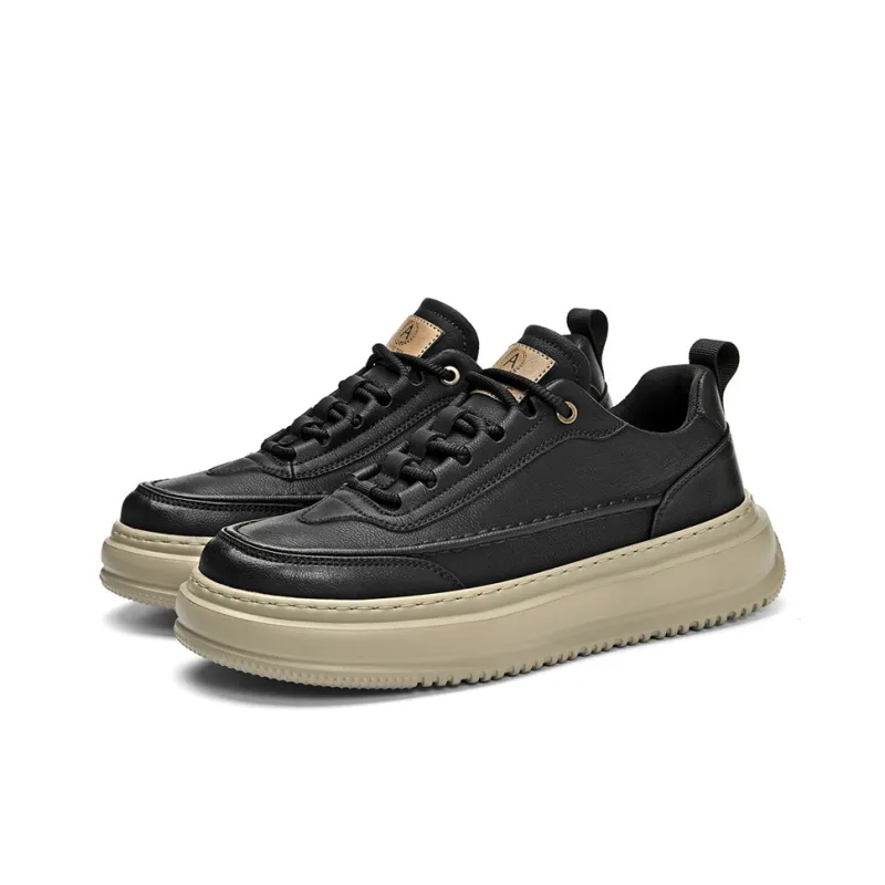 AOKANG Air Force One Series Skateboard Shoes Men Low Top Black, Yellow Brown-1