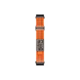 Vibrant Orange/Double Section Sports Style Nylon Loop Strap