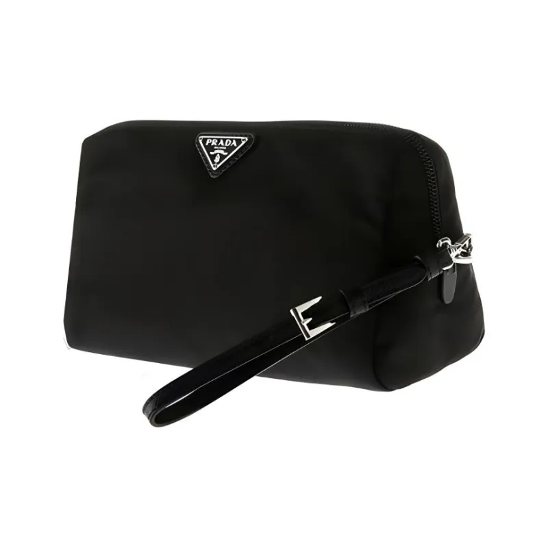 PRADA Nylon Makeup Bag Handbag Toiletry Bag Unisex Black-2
