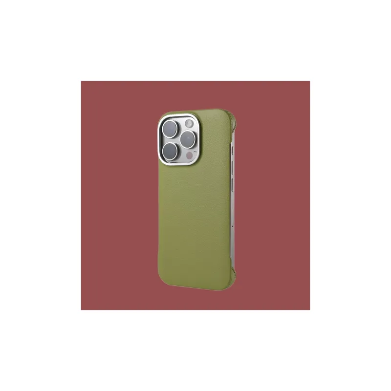 DEPA PC Material Frameless Litchi Grain Phone Cases Compatible With Apple 16 Pro Max/iPhone 15 Pro/14/13/12-2