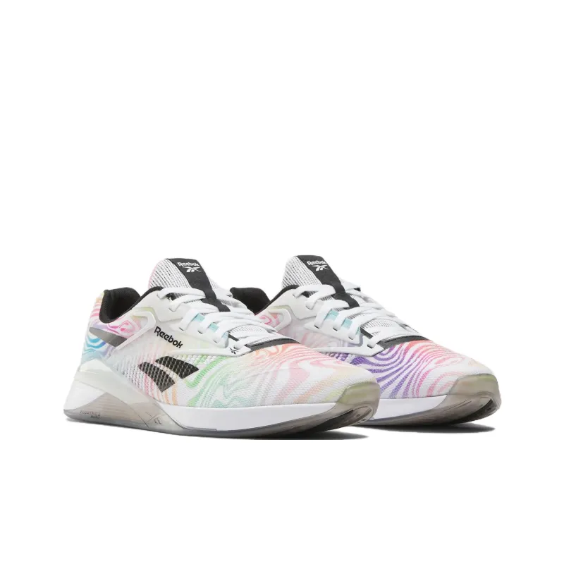 Reebok Nano X4 Anti Slip Wear Resistant Low Top Training Shoes Unisex White Black Blue-2